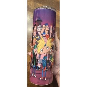 Retro / Y2K Hey Arnold  Tumbler 20oz Mug Cup w/ Lid Straw Stainless